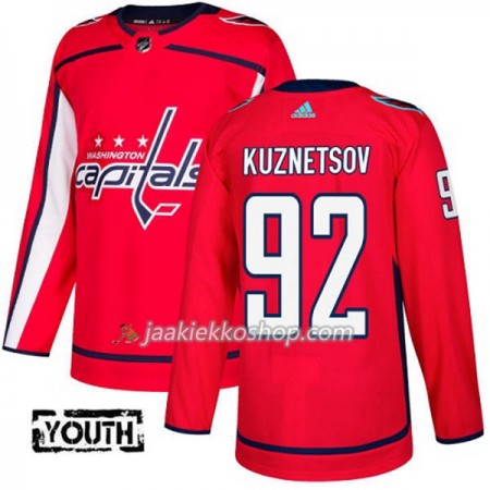 Lapsille NHL Washington Capitals Pelipaita Evgeny Kuznetsov 92 Adidas 2017-2018 Punainen Authentic